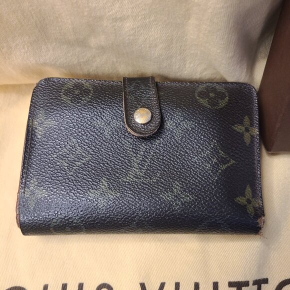 Louis Vuitton Monogram Portefeuille Viennois Kiss Lock Purse Wallet GUC 2009 - Picture 8 of 11
